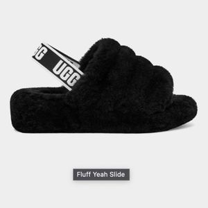 NWT UGG Fluff Yeah Slide - Black